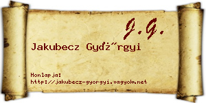 Jakubecz Györgyi névjegykártya