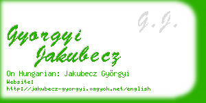gyorgyi jakubecz business card